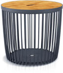 Prosperplast Clubo Multifunkciós Tárolókosár Antracit Fa Tetővel 45 cm (PPP-ICLU50T-S433)