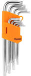Sparta torx fényes kulcsszett T10-T50 CrV 9db (1232255)