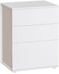 VASAGLE Éjjeliszekrény RAMONA, 58x35x45 cm, matt fehér/bézs Vasagle