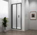 POLYSAN Polysan, EASY BLACK összecsukható zuhanyajtó 800mm, átlátszó üveg, EL1980B (EL1980B)