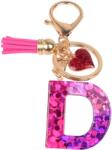 HARAHU Ábécé kulcstartó - D/Rózsaszín/Szív KP37974
