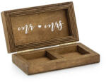 PartyDeco Gyűrűtartó box fából, 10 X 5, 5 cm