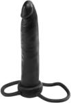 Fantasy Anal Fantasy Double Trouble - adaptor anal atașabil cu inel dublu (negru)