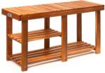 Deuba Bancă și suport pentru pantofi 2în1 acacia - 87x25x45 cm Pantofar