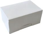  Süteményes doboz, tortadoboz, fehér, ételcsomagolás 16, 5x11x8cm P1057 (SZID-02465)