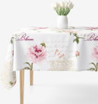 Goldea szögletes terítő 100% pamutvászon - pünkösdirózsa mintás 100 x 140 cm