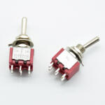 TECHFUN Fém háromállású kapcsoló MTS-203 6 pinnel (126650)