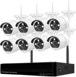 Tinosec/Techage WiFi kamerakészlet 8xkamera 3MP + WiFi NVR típusú MI-8708W-8-619AW-30 (75450)