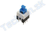 TECHFUN 6 pin-es DPDT gomb - zárható - 5x5 mm (28092)