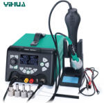 Yihua 853D 5A II forrasztópáka + hőpisztoly + áramforrás 3 az 1-ben (95413)