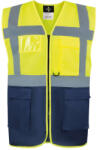 Korntex KXCMF Hamburg multifunkciós láthatósági mellény fluo sárga/navy színben (kxcmfhvye/nv-s)