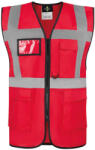 Korntex KXCMF Hamburg multifunkciós láthatósági mellény piros színben (kxcmfre-l)