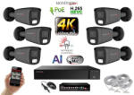  MS - AI Hybrid Light IP kamerarendszer 6 kamerával switchel 8 Mpix GT - 6483k6B