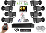  MS - AI Hybrid Light IP kamerarendszer 8 kamerával switchel 8 Mpix GT - 6483k8B
