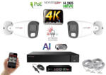  MS - AI Hybrid Light IP kamerarendszer 2 kamerával switchel 8 Mpix WT - 6484k2B