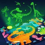 4leaders Puzzle pentru copii fosforescente în întuneric, 96 de piese - dinozauri (85956291212403b)