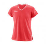 Wilson Team II V-Neck Fiery Coral lány póló