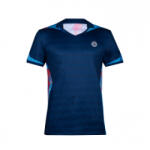 BIDI BADU Tano Tech Polo Dark Blue/ Aqua férfi póló