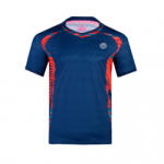 BIDI BADU Eren Tech Polo Neon Red/ Dark Blue férfi póló