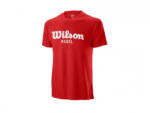 Wilson Padel Script Cotton Tee Red férfi póló