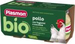 Plasmon БИО пюре пиле със зелен фасул и тиквички 6м+ 2х80г - topcho-online