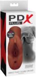 Pipedream - PDX Plus Perfect Pussy Double Stroker Brown férfi maszturbátor
