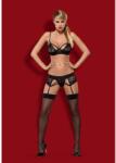 Obsessive Wonderia set 3pcs black L/XL fehérnemű szett - fekete, L/XL