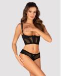 Obsessive Chic Amoria 2-pcs crotchless set XL/2XL fehérnemű szett