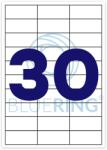 Bluering Etikett címke, 70x29, 6mm, 100 lap, 30 címke/lap Bluering® - irodamarket