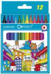 Connect Rostirón, filctoll készlet, Connect kerek test, 12 klf. szín - irodamarket