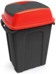 Uctem Plas Szemetes kuka billenő fedéllel műanyag 70 literes HIPPO antracit/piros - irodamarket