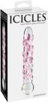 Pipedream - Icicles No. 7 Clear/Pink dildó - rózsaszín