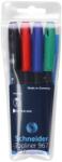 Schneider Rostirón, tűfilc készlet, 0, 4mm, Schneider TopLiner 967, 4 klf. szín - irodamarket