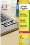 Avery Etikett címke, 210 x297mm, ipari poliészter, 1 címke/ív, 20 ív/doboz, Avery ezüst - irodamarket