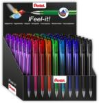 Pentel Golyóstoll kupakos 0, 35mm, háromszög fogózóna Pentel Feel it BX487-5E 60 db-os display - irodamarket