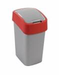 Curver Szemetes kuka billenő fedéllel műanyag 10 literes Curver ezüst/piros