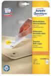 Avery Etikett címke, 99, 1 x42, 3mm, univerzális visszaszedhető, 12 címke/ív, 25 ív/doboz, Avery fehér - irodamarket