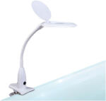 HANDY Asztali LED Lámpa Nagyítóval Csipeszes Fehér