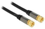 Delock Antennakábel F-csatlakozóval > F-csatlakozóval RG-6/U 1 m (fekete) (DL88918) (DL88918)