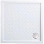 HÜPPE zuhanytálca Purano 900*900, szögletes műmárvány, csúszásgátlóval fehér (202161055)