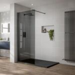 Balneum walk in zuhanyfal füst üveggel, fekete kerettel 110 (BL-1001-110Black)