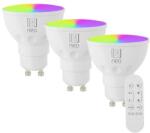 Immax NEO LITE 3x okos LED izzó GU10 4, 8W RGB+CCT készlet, szabályozható, WiFi, Beacon (07724CDO)