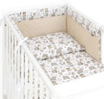 MT Textil Velvet 3 Részes Ágyneműhuzat Szett 100x135cm - Barna Állatkák - Bézs Betéttel