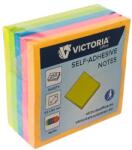 VICTORIA Bloc de notițe adezive, 50x50 mm, 250 coli, VICTORIA OFFICE, neon