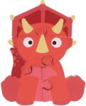 Orange Tree Toys Puzzle din lemn Orange Tree Toys - Triceratops, 4 piese (OTT06777) Puzzle