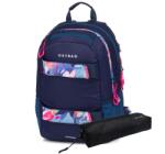KARTON P+P Rucsac pentru studenți + etui OXY Sport Flowers Blue (8-39725E)