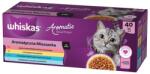 Whiskas Adult Aromatic Selection 40x85 g teljes értékű nedves eledel felnőtt macskáknak, mártásban, darabokban: mázas sertéshús és sárgarépa, óceáni haldarabokkal, húslevesben