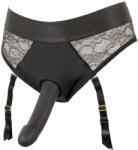 You2Toys - felcsatolható dildó alsóval (fekete) - vagyaim