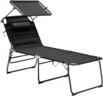 AGA Kerti napozóágy napellenzővel XXL AGA MR4260-Black - Fekete (K21904) - kertaktiv