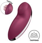 Satisfyer Vibrator Clitoridian Tap&Climax 2, Silicon, USB, Rosu, 11 cm Vibrator